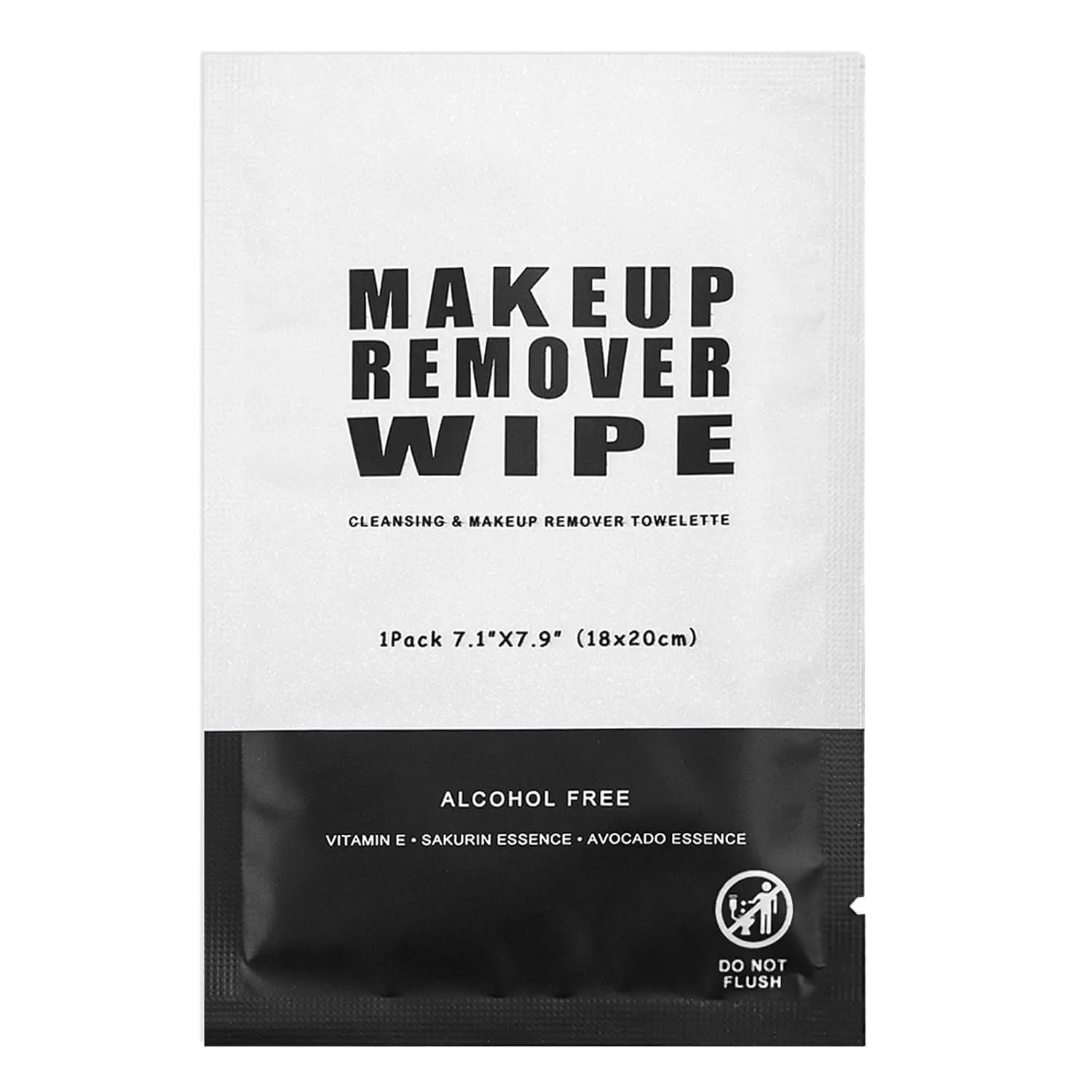 100 Makeup Remover Wipes Bulk Individually Wrapped Makeup Wipes Single Makeup Remover Cloth Facial Cleansing Pads for Mascara Lipstick Oil Dirt Face Skin Travel Hotel (Black)
