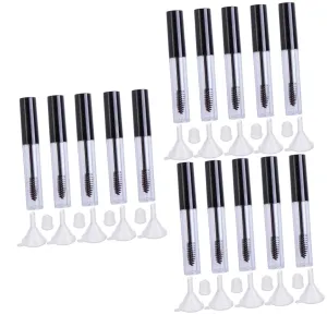 15pcs Empty Eyelash Tube with Funnels Container for Eyelash Cream for Liquid Transfer