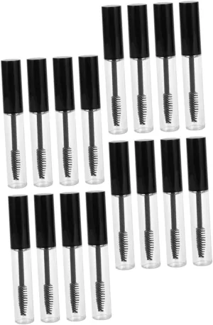 16pcs Empty Mascara Tubes with Eyelash Brush Travel Friendly DIY Containers for Makeup Leak Design Compact and Lightweight Safe Material