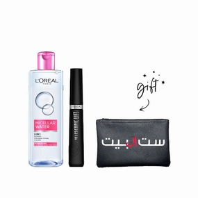 3-in-1 Refreshing Micellar Water   Telescopic mascara  FREE Pouch