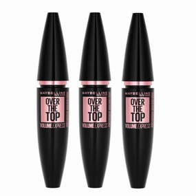 3x Maybelline Volume Express Over the Top Mascara Black 01