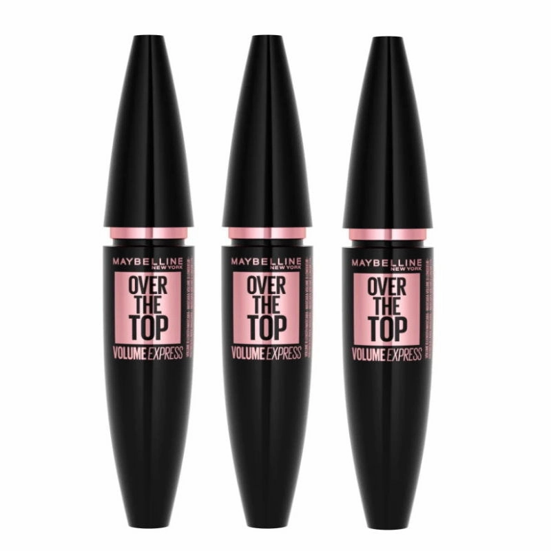 3x Maybelline Volume Express Over the Top Mascara Black 01
