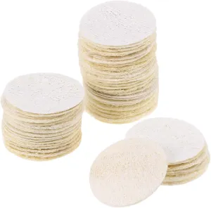 50Pcs Exfoliating Makeup Pads Reusable Facial Wash Sponges for Deep Cleansing Soft Skin Care Cleaning Discs for Eye and Face Makeup Removal