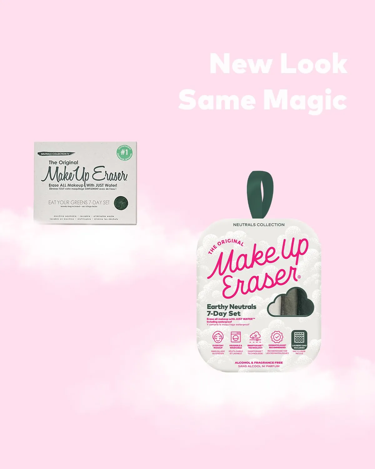 7-Day Set, Erase All Makeup with Just Water, Including Waterproof Mascara, Eyeliner, Foundation, Lipstick, Sunscreen, and More! 7ct