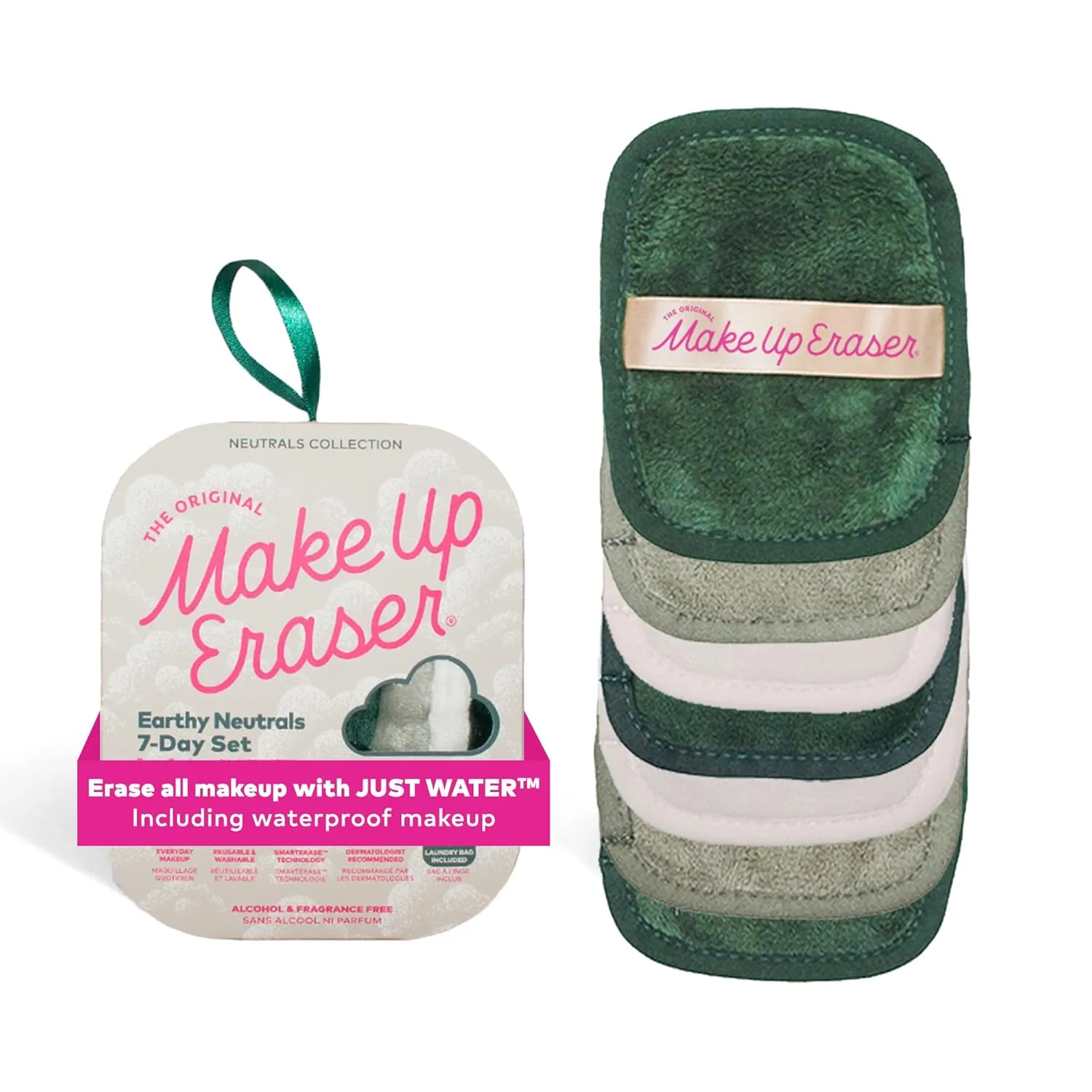 7-Day Set, Erase All Makeup with Just Water, Including Waterproof Mascara, Eyeliner, Foundation, Lipstick, Sunscreen, and More! 7ct