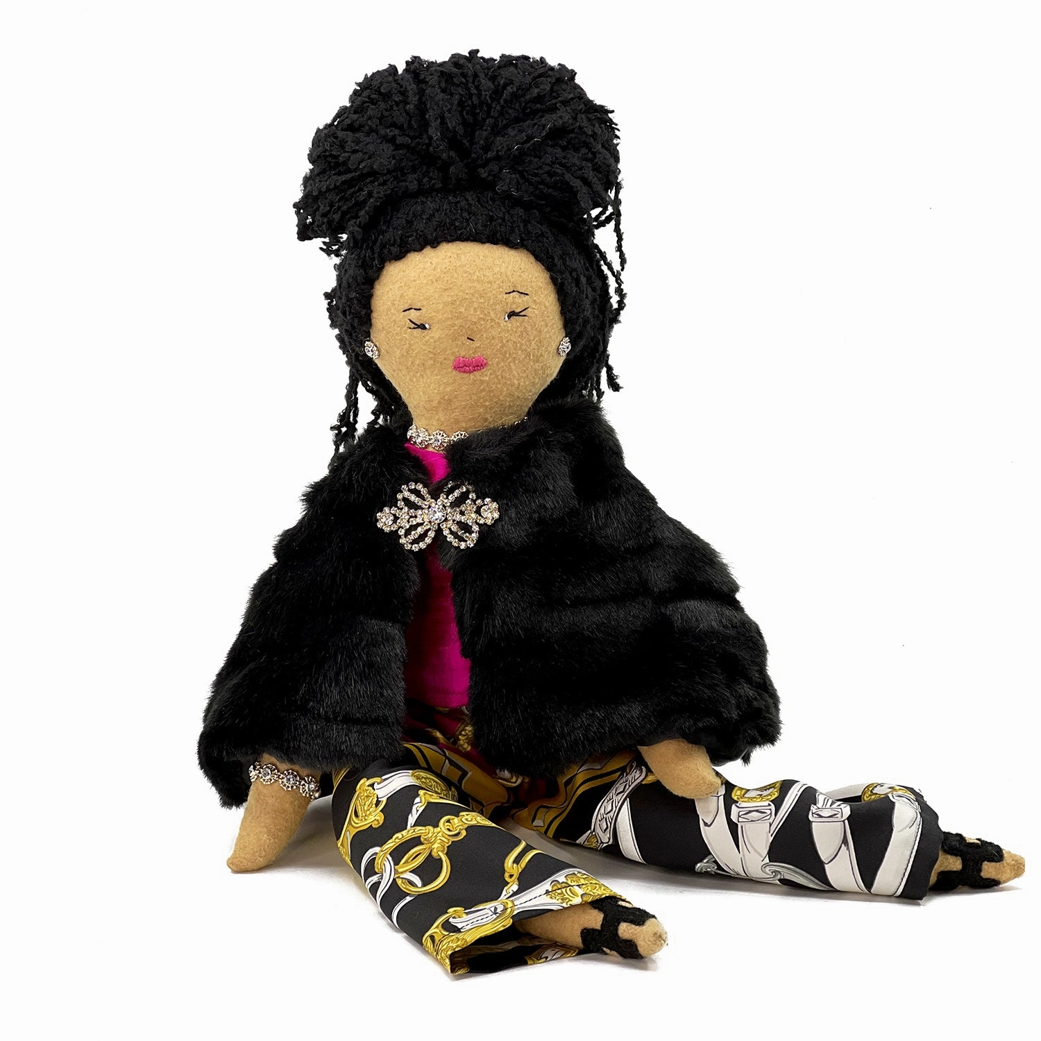 'Lizzie' Heirloom Felt Handmade Rag Doll