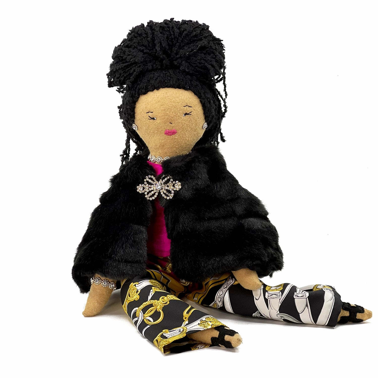 'Lizzie' Heirloom Felt Handmade Rag Doll