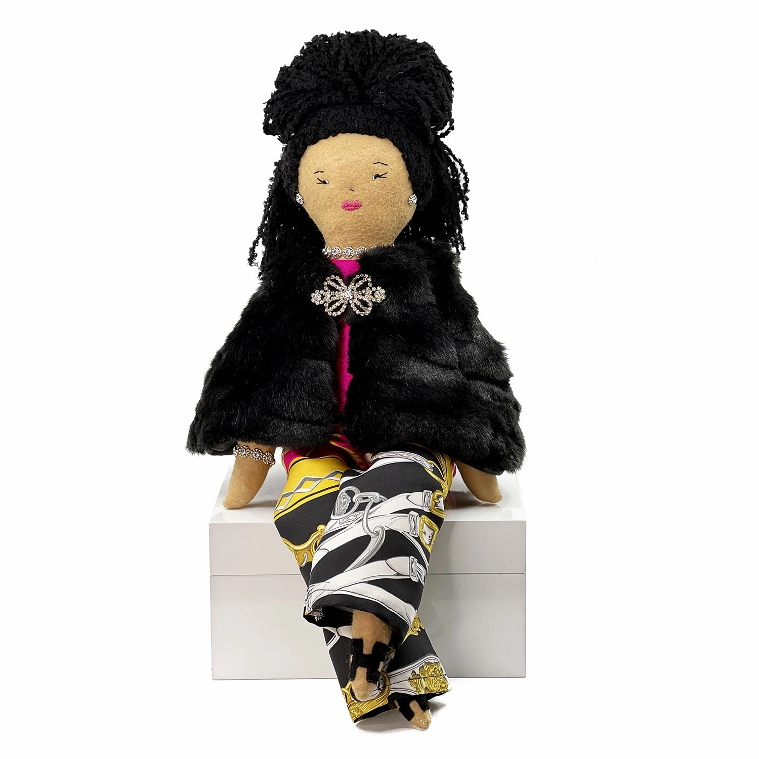 'Lizzie' Heirloom Felt Handmade Rag Doll