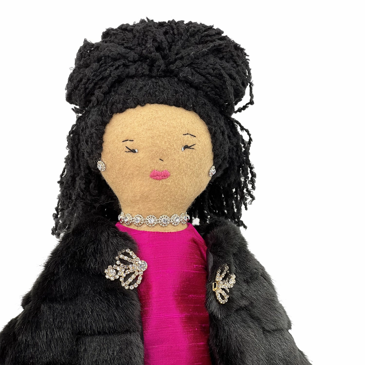 'Lizzie' Heirloom Felt Handmade Rag Doll