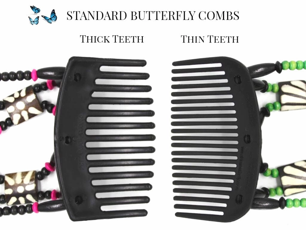 African Butterfly Hair Comb - Beada Blonde 148