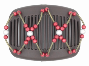 African Butterfly Hair Comb - Beada Tube Brown 54