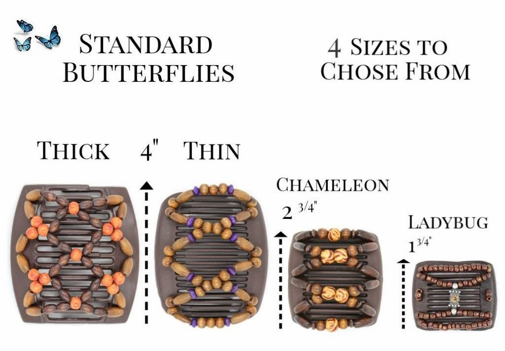 African Butterfly Hair Comb - Beada Tube Clear 47
