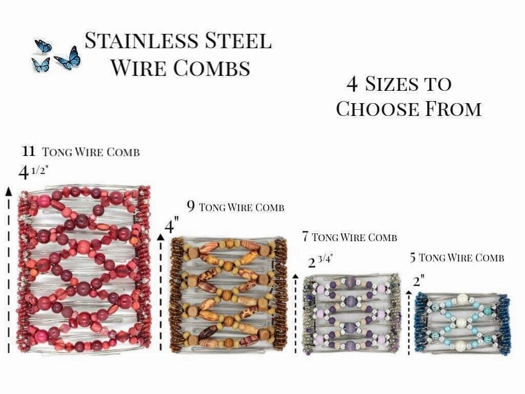 African Butterfly Wire Hair Clip - 7 Tong 480