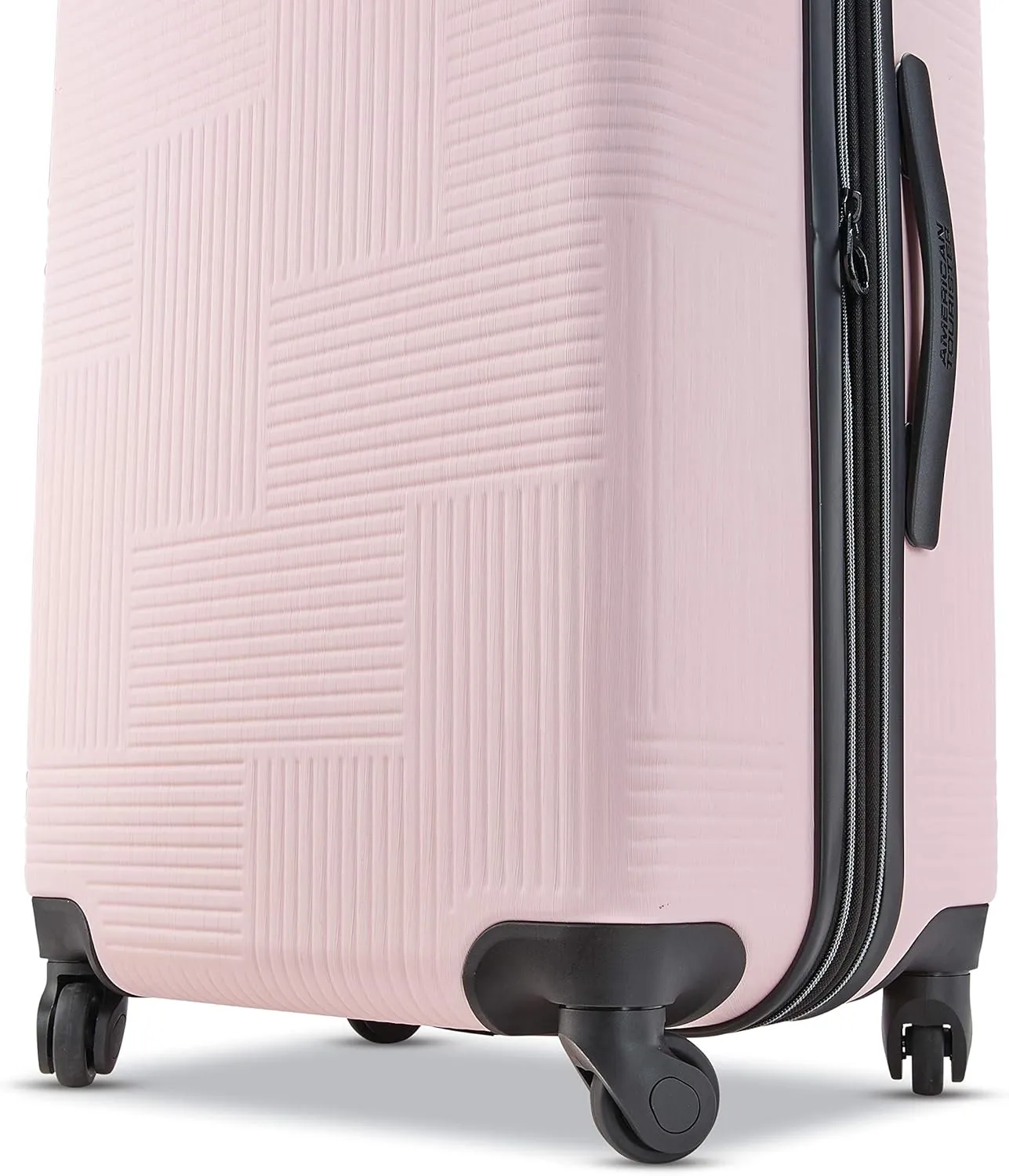 American Tourister Stratum XLT Expandable Hardside Luggage with Spinner Wheels, Pink Blush, Carry-On 21-Inch