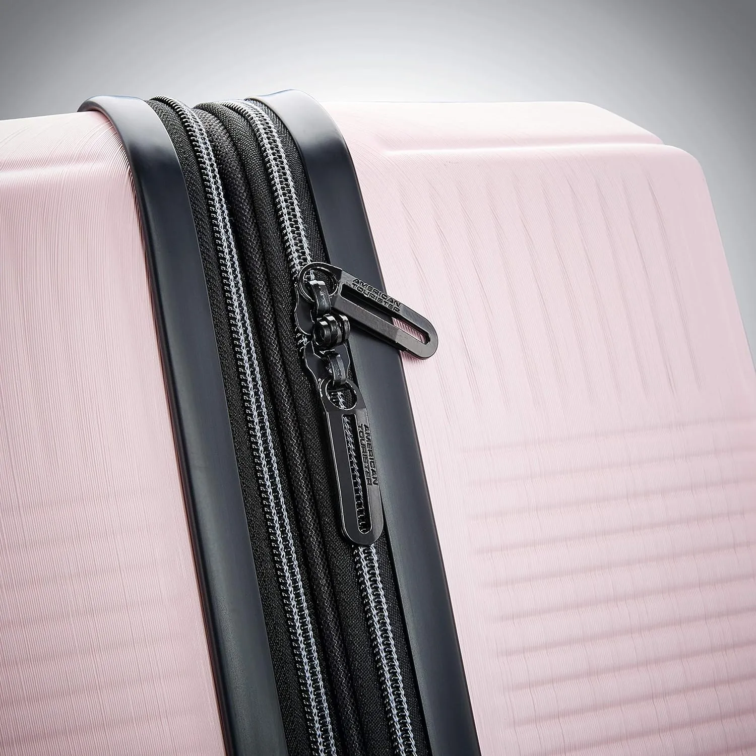 American Tourister Stratum XLT Expandable Hardside Luggage with Spinner Wheels, Pink Blush, Carry-On 21-Inch