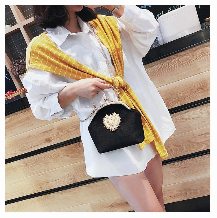 Antique Princess Vintage Style Velvet Clutch Bag