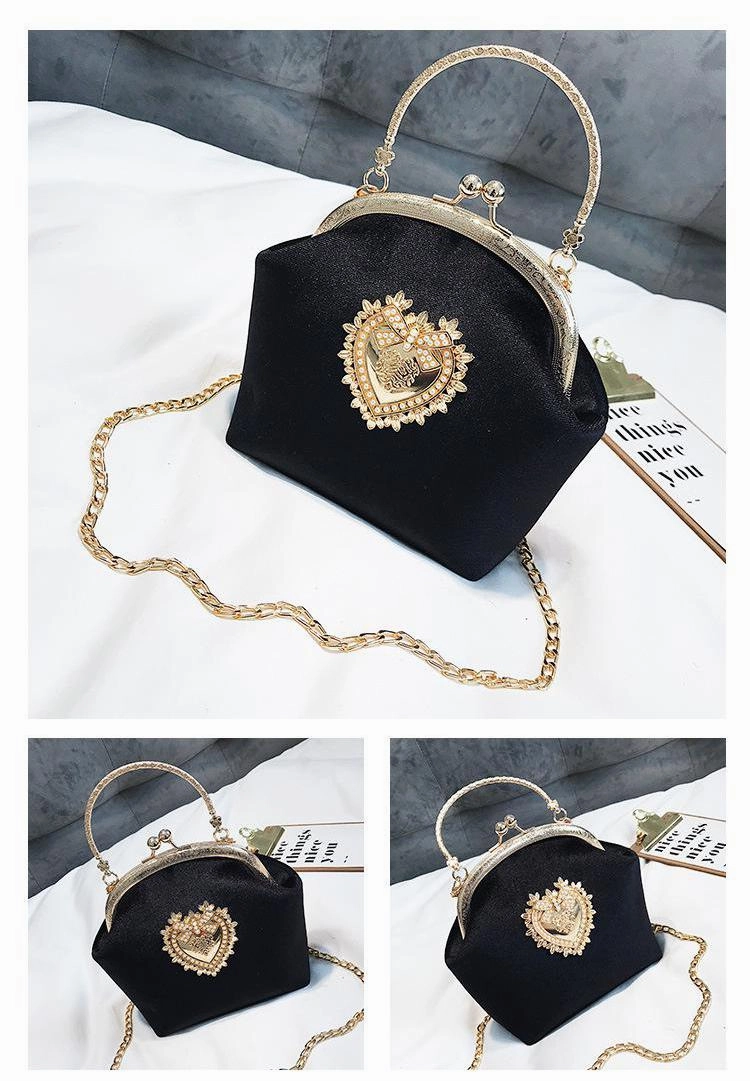 Antique Princess Vintage Style Velvet Clutch Bag