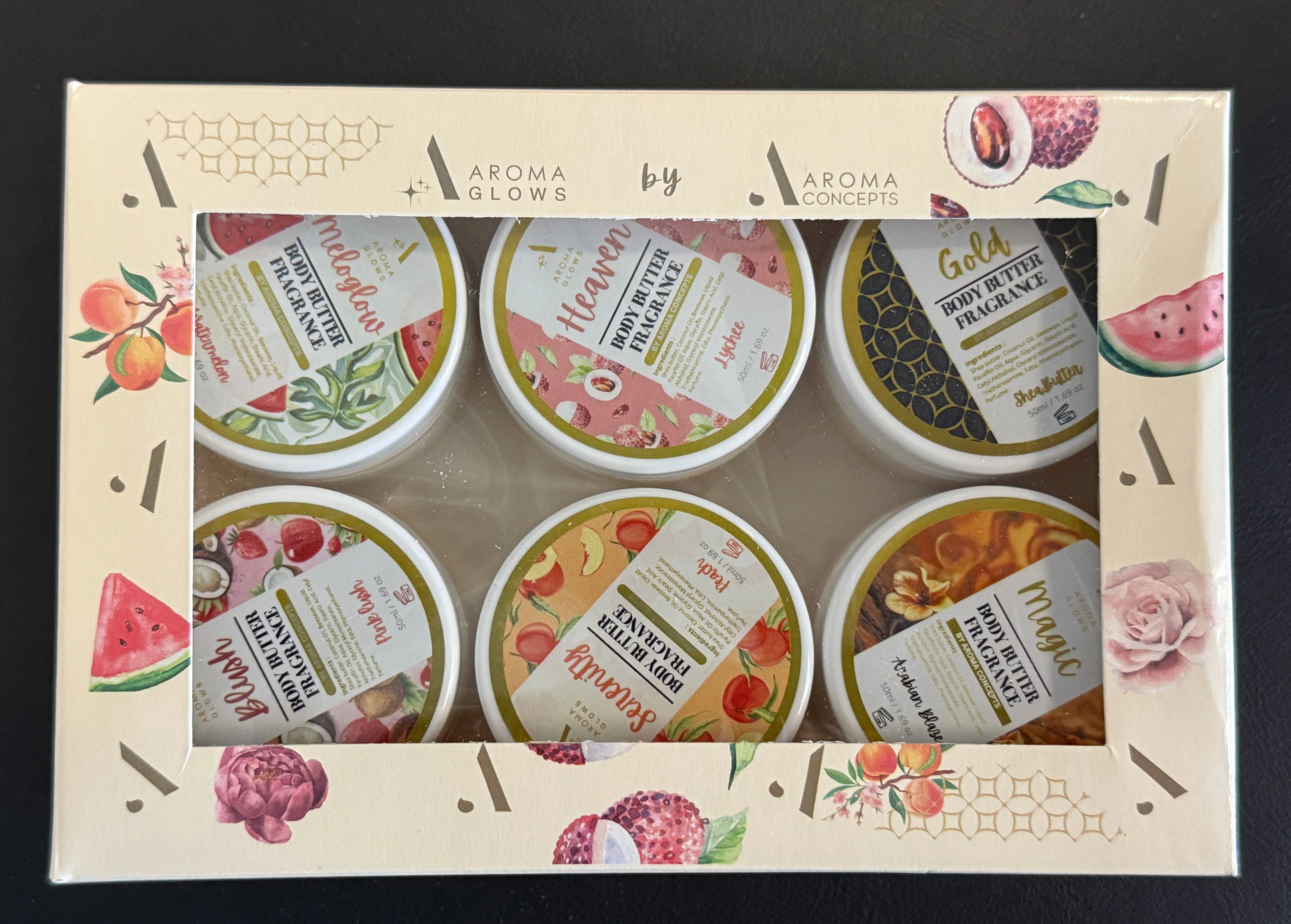 Aroma Glow Body Butter Collection – Bundle of 6