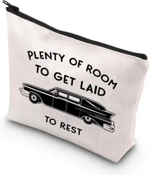 BDPWSS Funeral Director Gift Mortician Makeup Bag Last Responder Gift Plenty Of Room To Get Laid To Rest Hearse Zipper Pouch (Plenty Of Room)