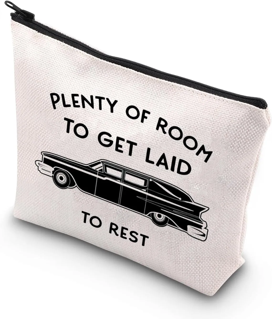 BDPWSS Funeral Director Gift Mortician Makeup Bag Last Responder Gift Plenty Of Room To Get Laid To Rest Hearse Zipper Pouch (Plenty Of Room)