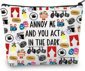 BDPWSS Theatre Makeup Bag Theatre Lover Gift Broadway Musical Gift Annoy Me And You Act In The Dark Theatre Drama Gift For Actors Actress Performer (Act The Dark)