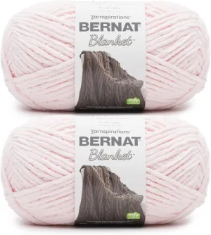 Bernat Blanket Blush Pink Yarn - 2 Pack of 300g/10.5oz - Polyester - 6 Super Bulky - 220 Yards - Knitting/Crochet