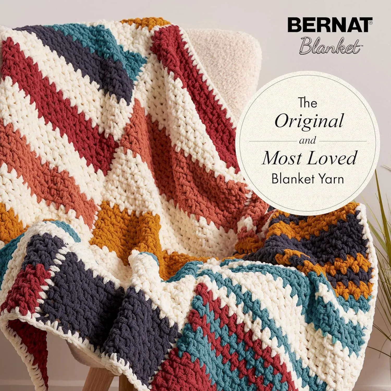 Bernat Blanket Blush Pink Yarn - 2 Pack of 300g/10.5oz - Polyester - 6 Super Bulky - 220 Yards - Knitting/Crochet