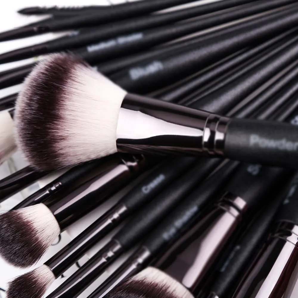 Black Makeup Brush Set Eyebrow Mascara Powder Synthetic Foundation Brush Makeup Brush Makeup