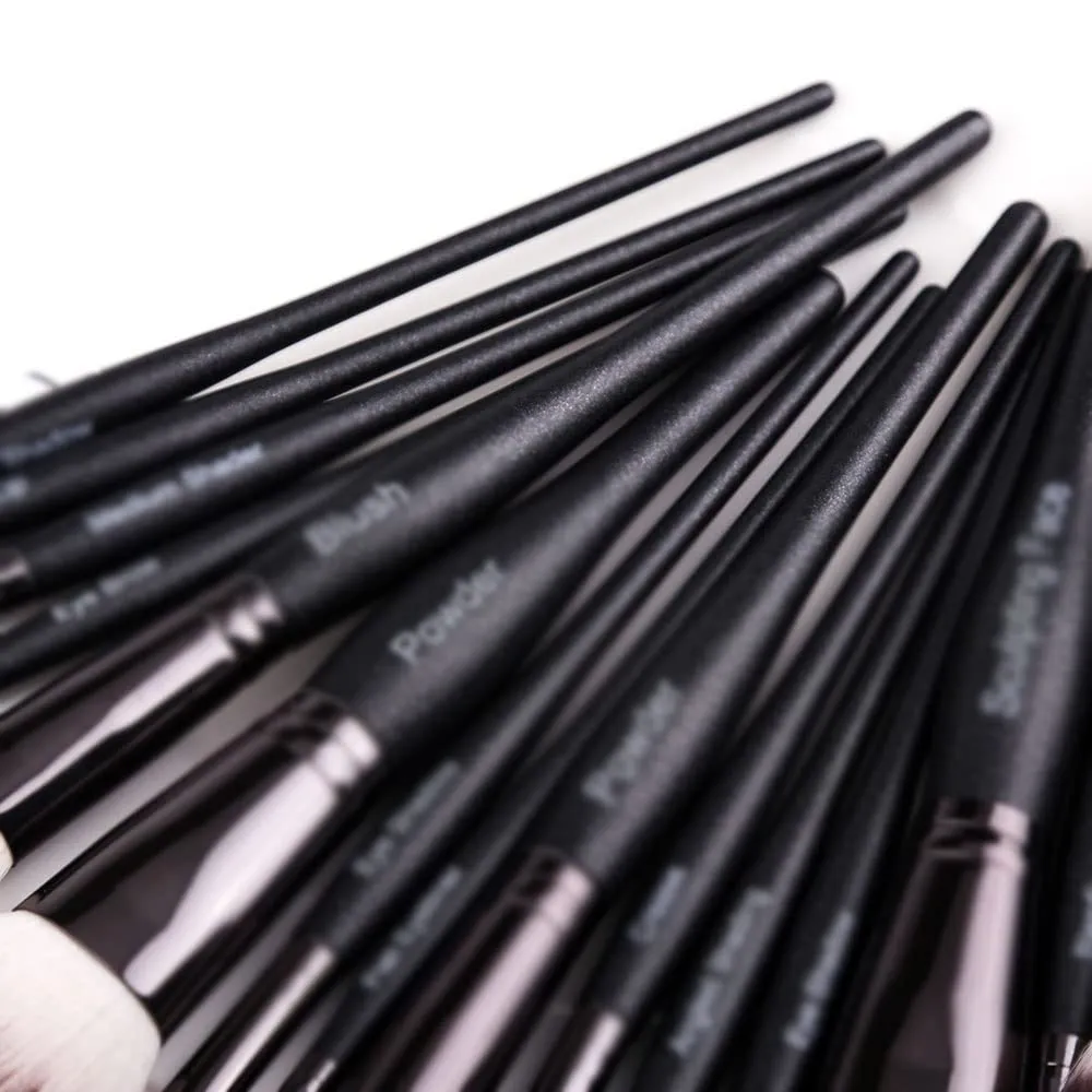 Black Makeup Brush Set Eyebrow Mascara Powder Synthetic Foundation Brush Makeup Brush Makeup
