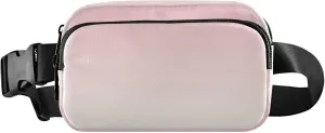 Blush Pink Gradient Fanny Packs for Women Waterproof Belt Bag Hip Pouch Festival Travel Waist Pouch