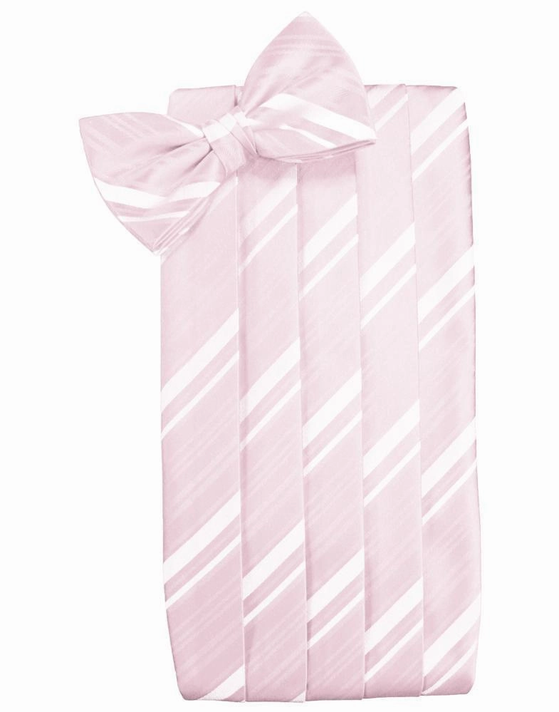 Blush Striped Satin Cummerbund