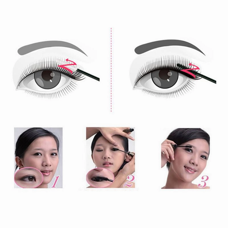 Brand New Black Eye Mascara Long Eyelash Silicone Brush Curving Lengthening Mascara Waterproof Makeup HT NW