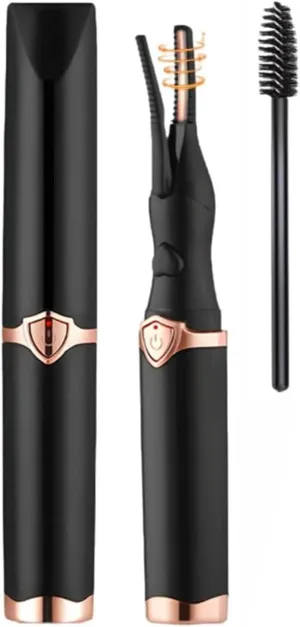 Caedralash Eyelash Curler, Portable Heated Eyelash Curler, 3 Temperature Settings Rechargeable Comb for Women