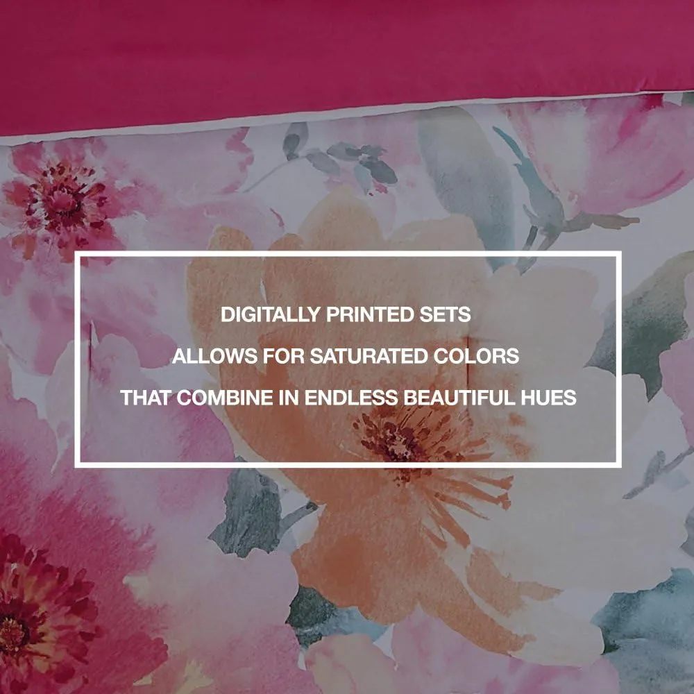 Christian Siriano NY Dreamy Floral Comforter Set, Twin XL, Multiple 2 Piece