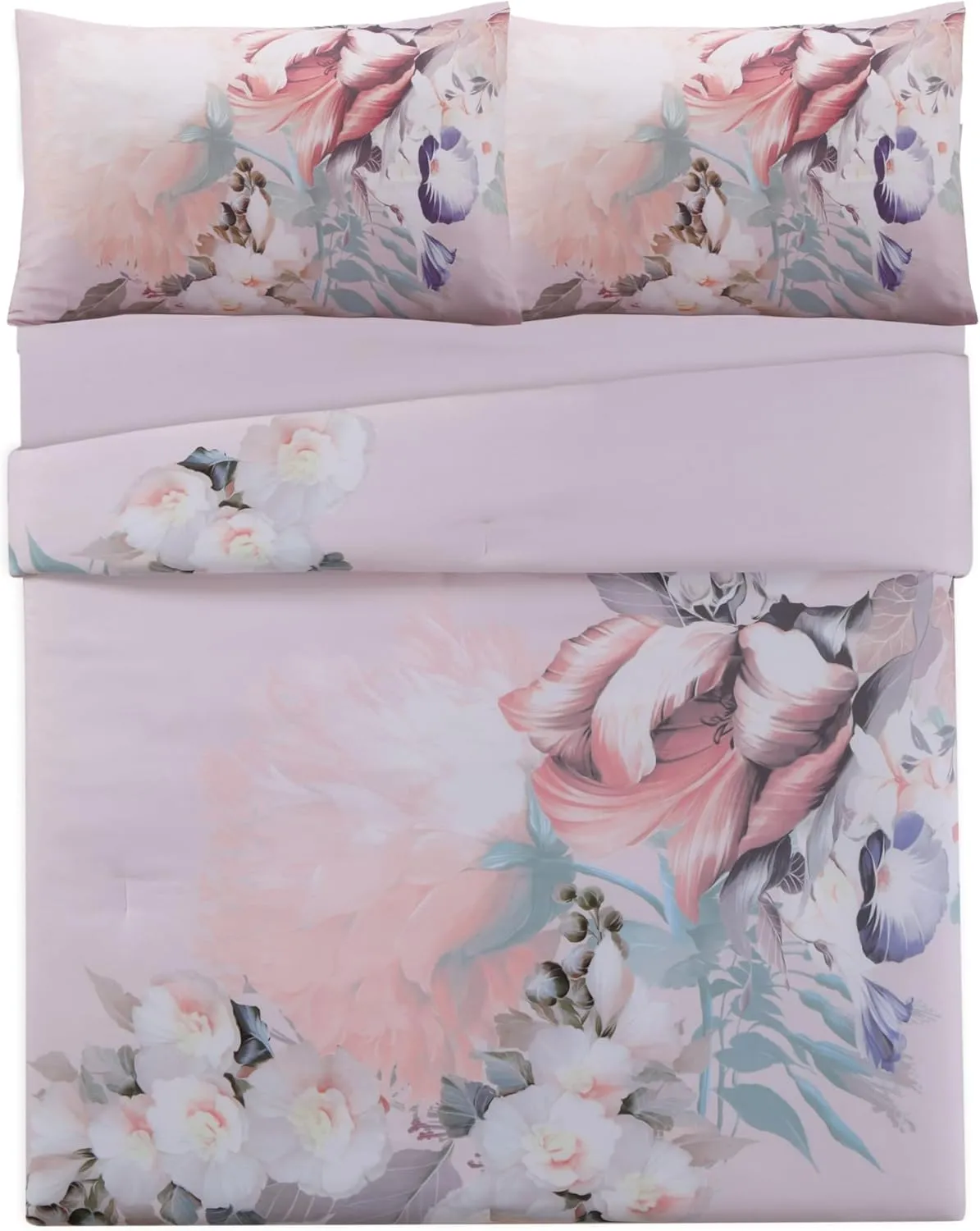 Christian Siriano NY Dreamy Floral Comforter Set, Twin XL, Multiple 2 Piece