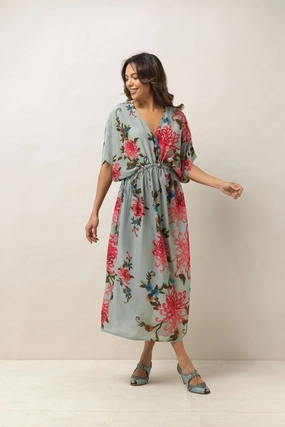 Chrysanthemum Aqua String Dress