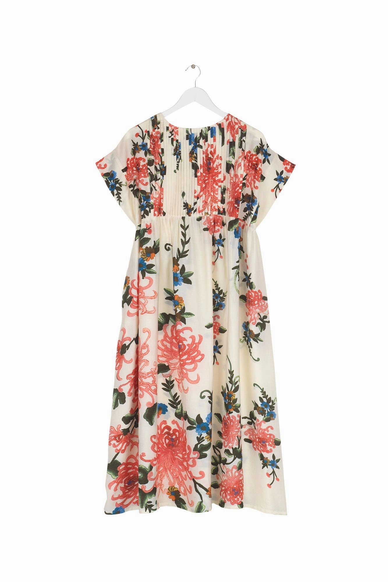 Chrysanthemum Ecru Pleat Dress