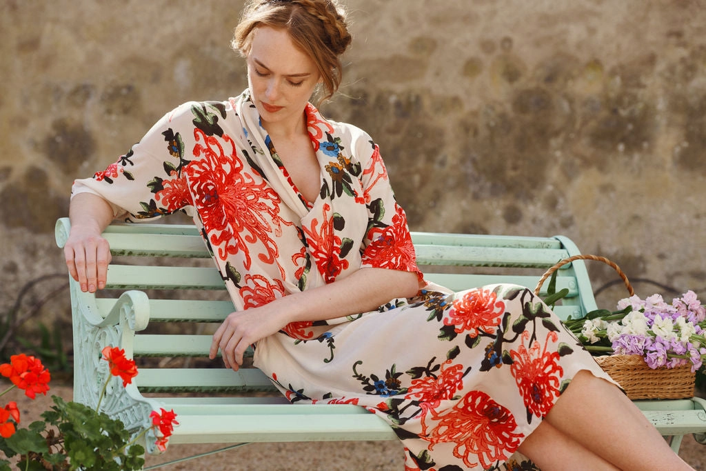 Chrysanthemum Ecru Rachel Dress