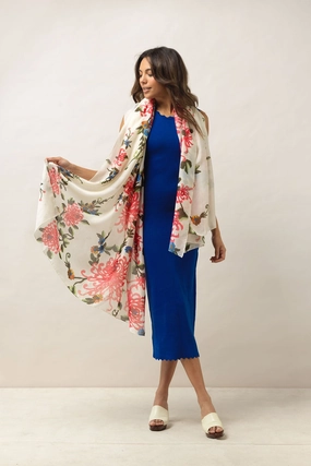 Chrysanthemum Ecru Scarf