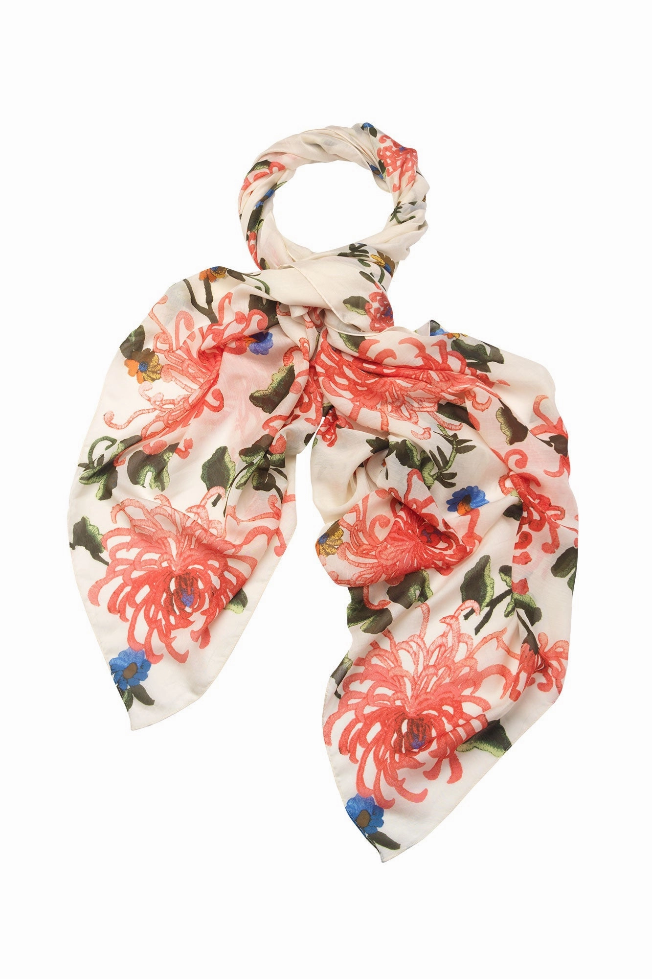 Chrysanthemum Ecru Scarf