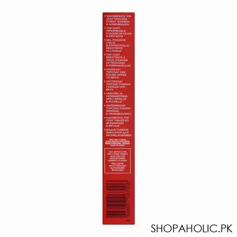 Clarins Paris Lash & Brow Double Fix Mascara, Waterproof, Enriched with Cranberry Oil