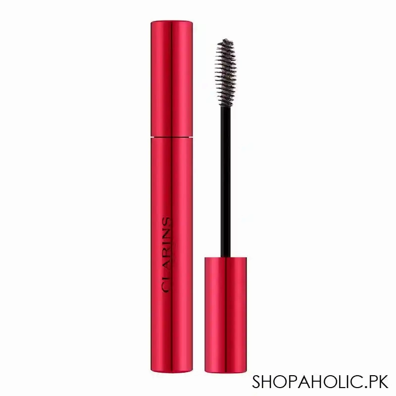 Clarins Paris Lash & Brow Double Fix Mascara, Waterproof, Enriched with Cranberry Oil