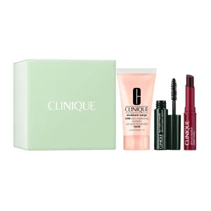 Clinique Icons Set | Almost Lipstick in Black Honey, Mini Travel Size | Moisture Surge 100H Moisturizer, Mini Travel Size, 1 Fl Oz| High Impact Mascara, Mini Travel Size | Hydrating   Glow