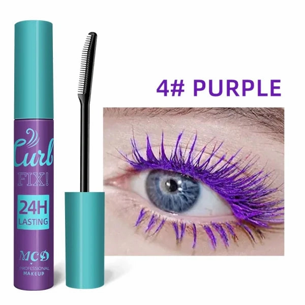 Colorful Slender Mascara – Waterproof Fast Drying Curling Lashes Makeup