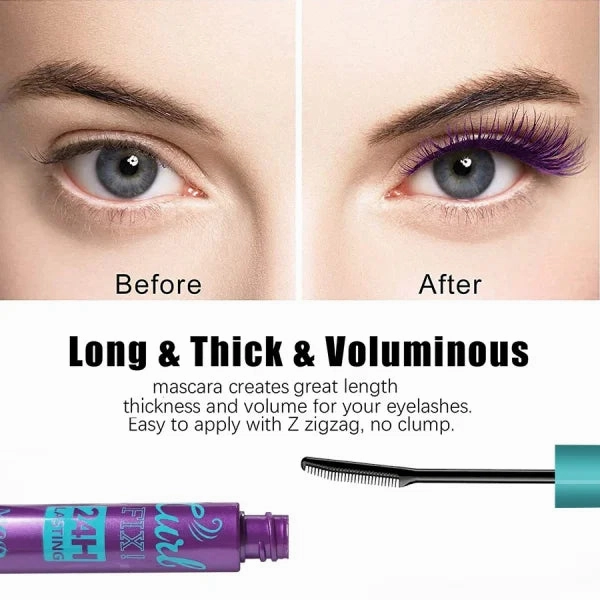 Colorful Slender Mascara – Waterproof Fast Drying Curling Lashes Makeup