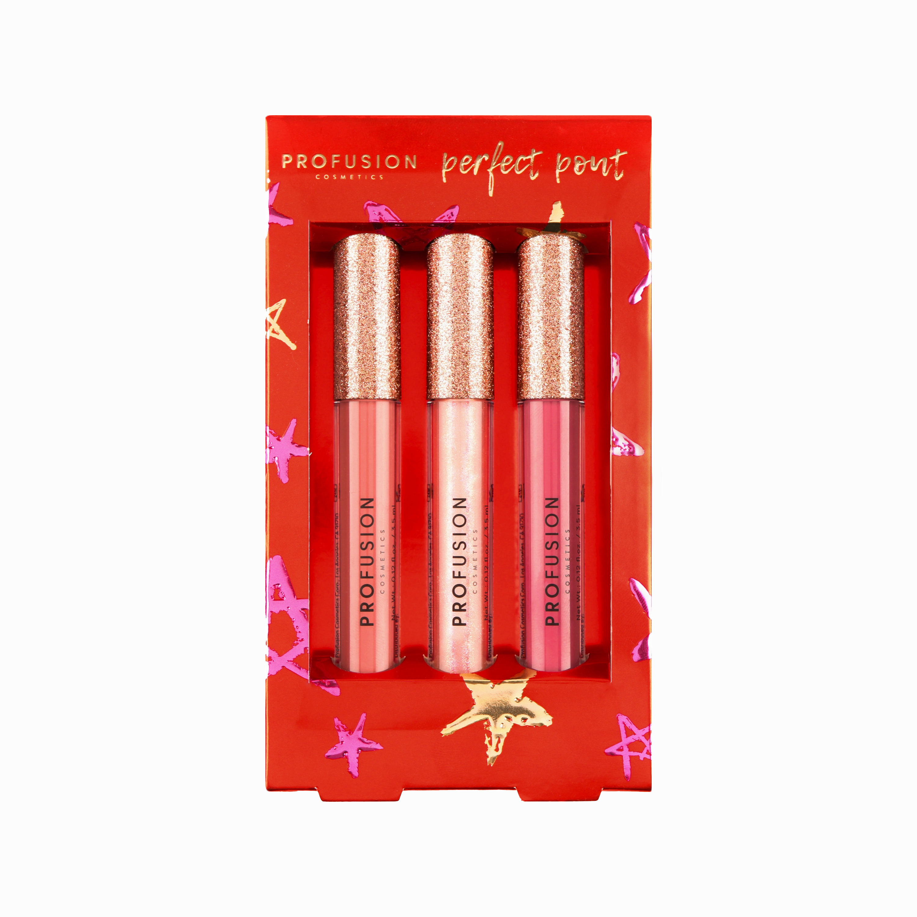 Crimson Perfect Pout – 3-Piece Lip Gloss Set