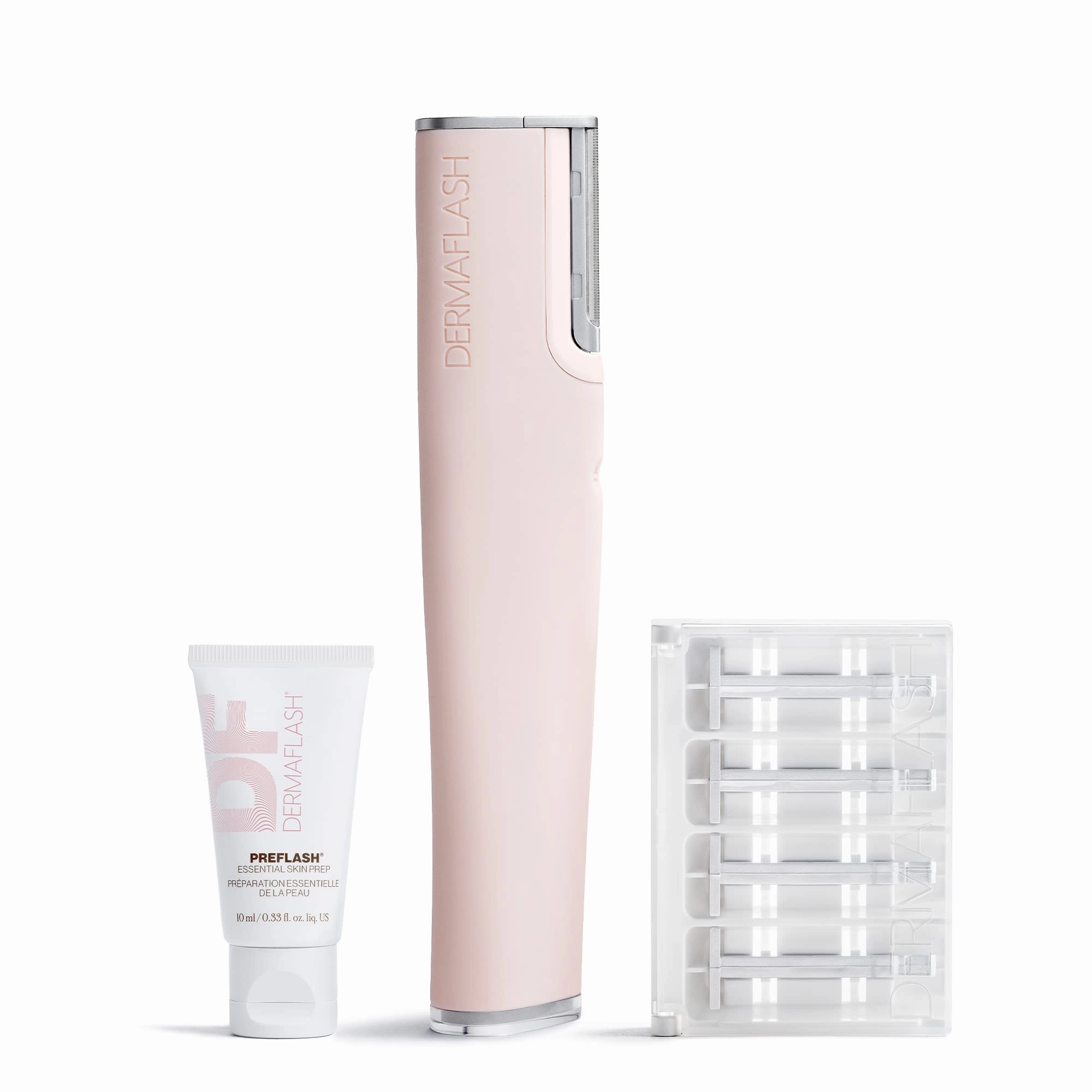 DERMAFLASH LUXE  Sonic Dermaplaning Tool for Face Peach Fuzz Removal, Anti-Aging and Exfoliation, Icy Pink