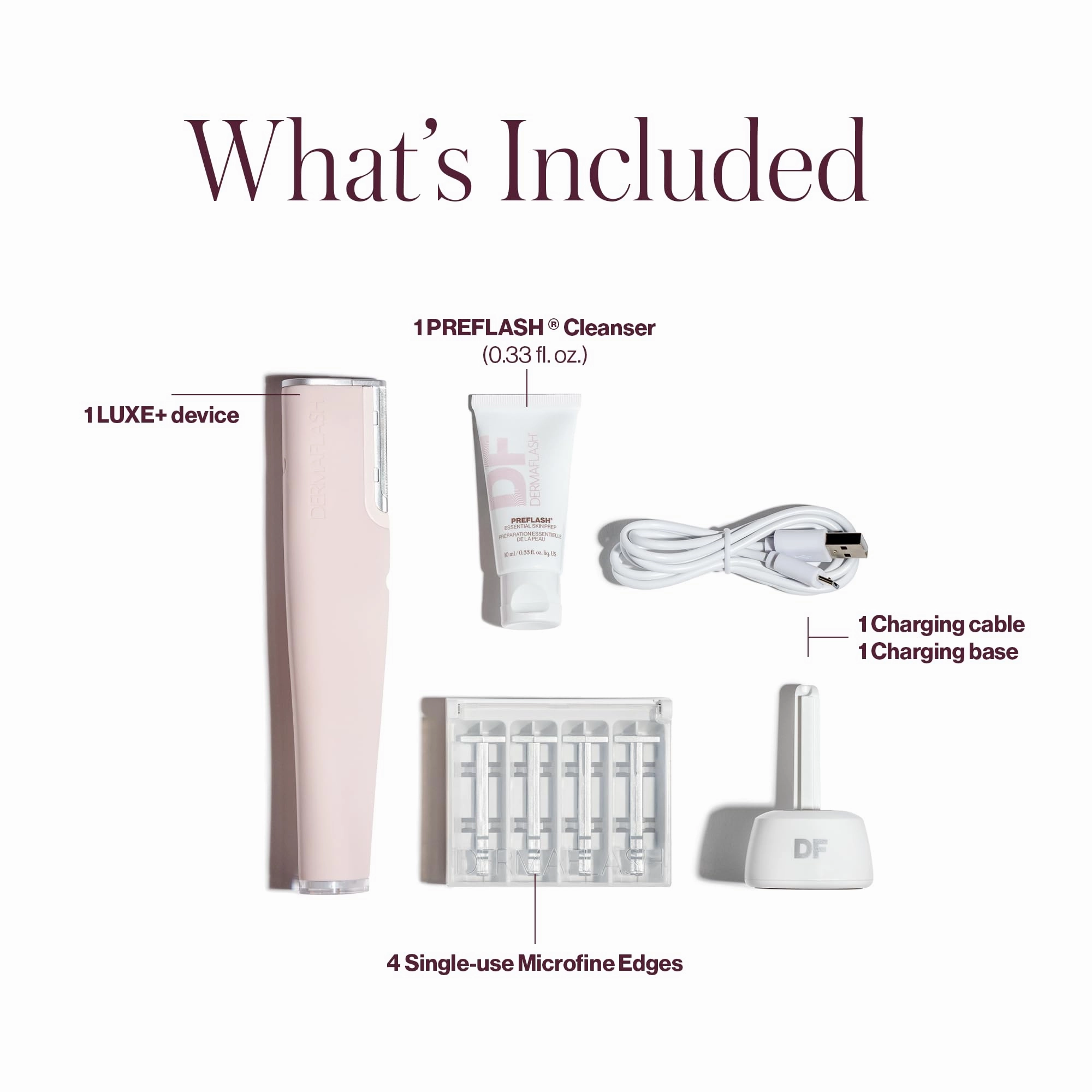 DERMAFLASH LUXE  Sonic Dermaplaning Tool for Face Peach Fuzz Removal, Anti-Aging and Exfoliation, Icy Pink