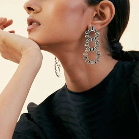 Disco Mirror Chandelier Earring