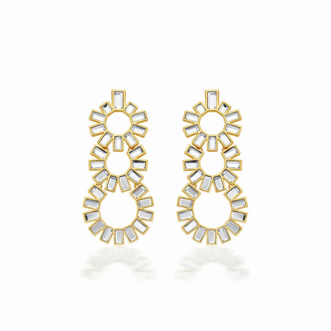 Disco Mirror Chandelier Earring